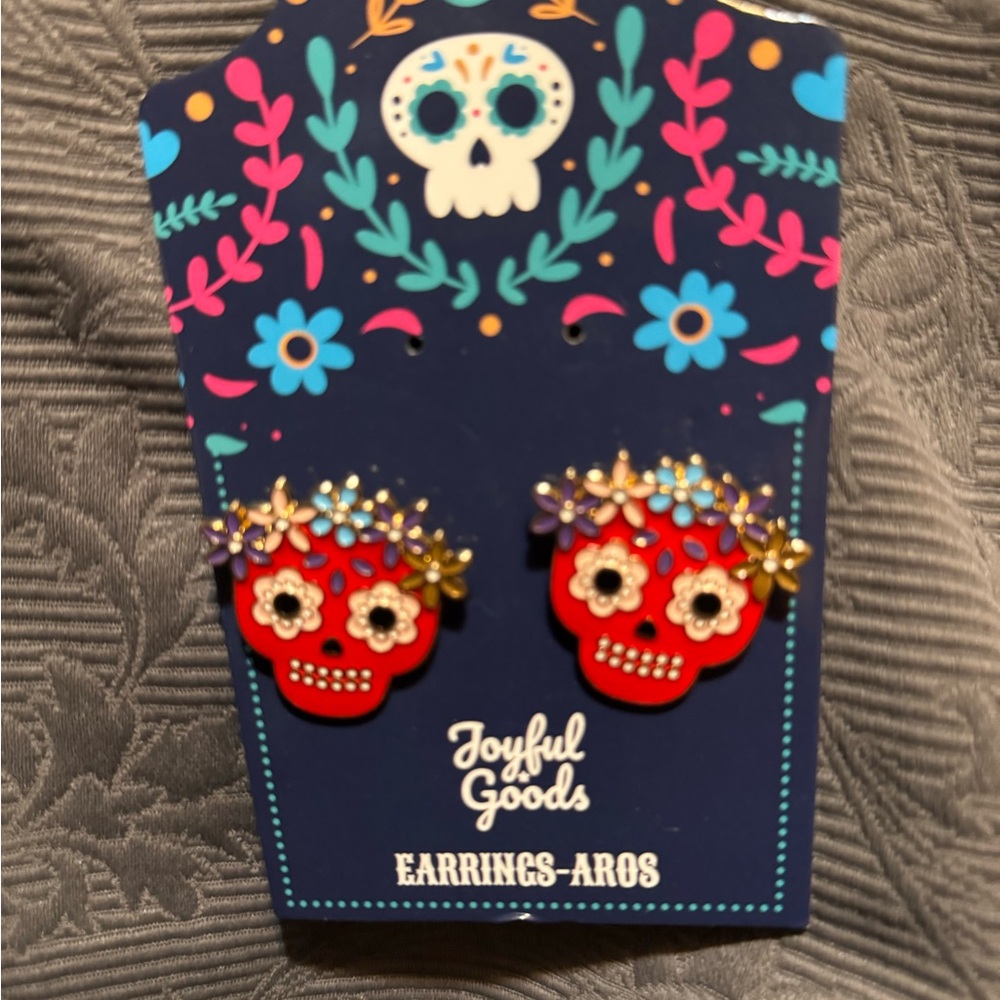 Red Skull Earrings for Kids&adult